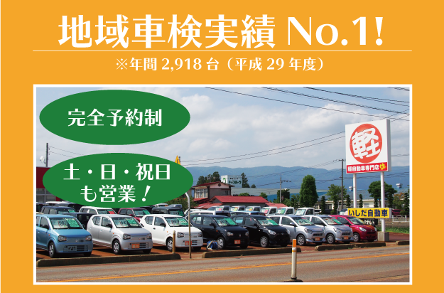 車検実績地域No.1