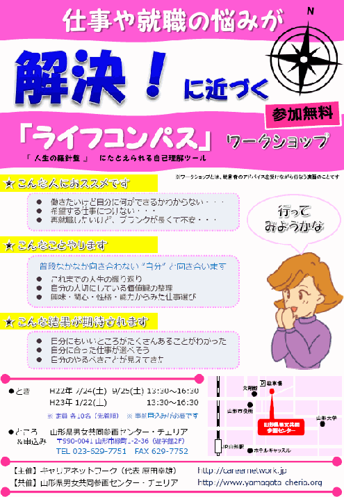 キャリアカウンセリング『ライフコンパス』ワークショップ：画像