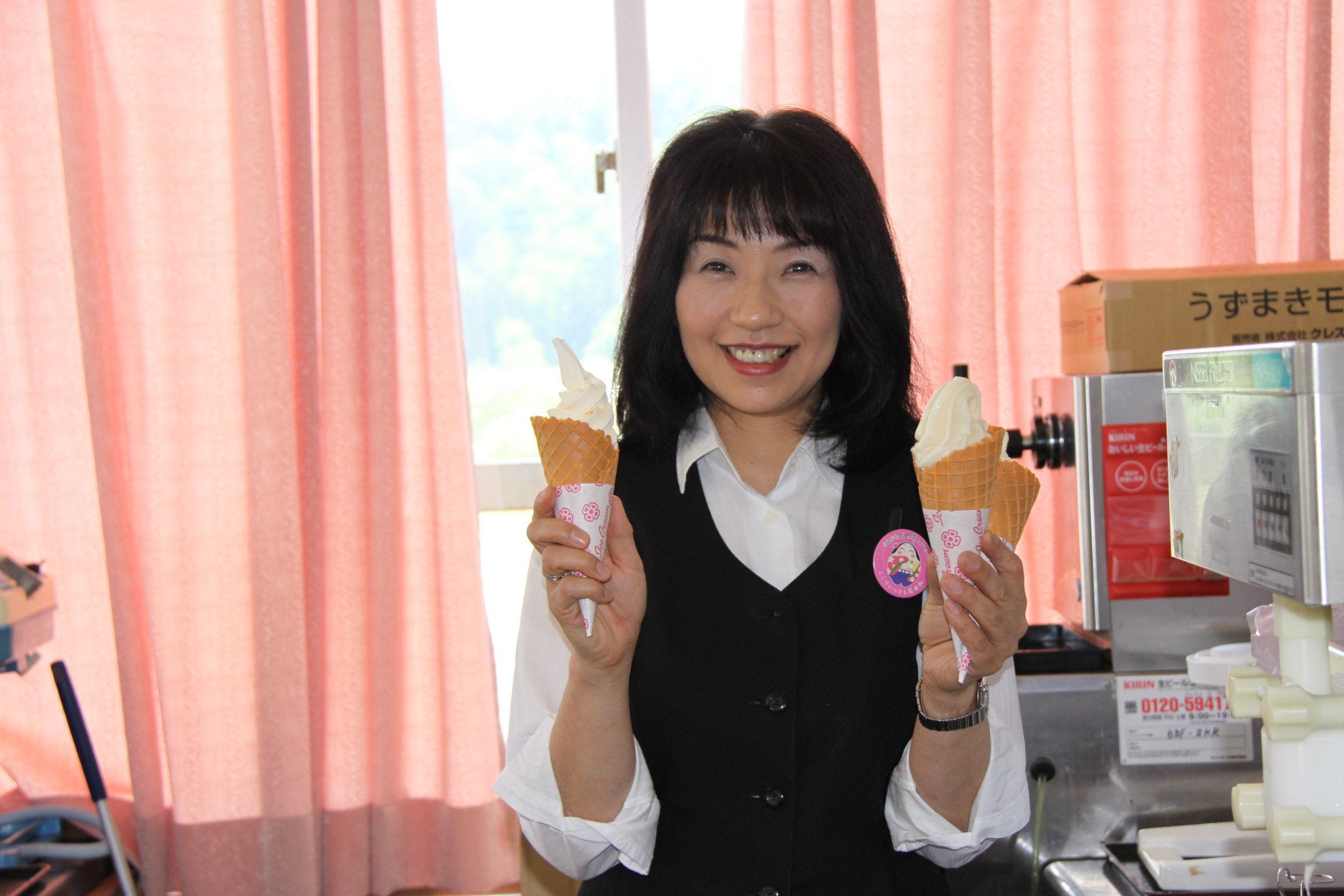 どぶろくソフトクリーム大好評：画像