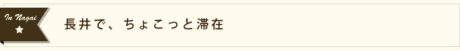 長井でちょこっと滞在
