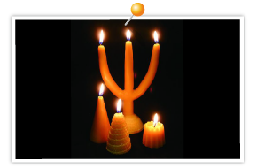 Experience made with honey candle