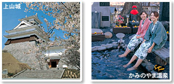 Photograph of Kaminoyama-jo Castle and Kaminoyama Hot Spring
